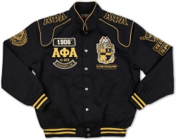 View Buying Options For The Big Boy Alpha Phi Alpha Divine 9 S10 Mens Twill Racing Jacket