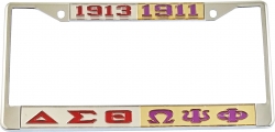 View Buying Options For The Delta Sigma Theta + Omega Psi Phi Split License Plate Frame