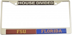 View Buying Options For The Florida State + Florida House Divided Split License Plate Frame