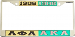 View Buying Options For The Alpha Phi Alpha + Alpha Kappa Alpha Split License Plate Frame