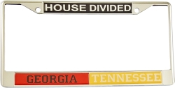 View Buying Options For The Georgia + Tennessee House Divided Split License Plate Frame