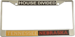 View Buying Options For The Tennessee + Nebraska House Divided Split License Plate Frame