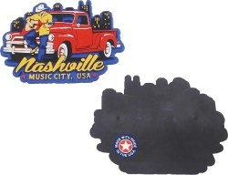 View Buying Options For The Nashville Music City USA Red Truck/Cowboy Rubber Magnet [Pre-Pack]