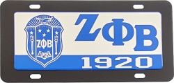 View Buying Options For The Zeta Phi Beta Domed Crest Tag License Plate