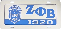 View Buying Options For The Zeta Phi Beta Domed Crest Mirror Car Tag License Plate