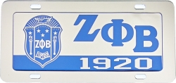 View Buying Options For The Zeta Phi Beta Domed Crest Tag License Plate