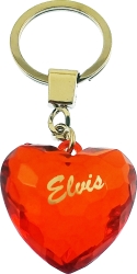 View Buying Options For The Elvis Presley Script 3D Crystal Heart Acrylic Keyring