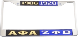 View Buying Options For The Alpha Phi Alpha + Zeta Phi Beta Split License Plate Frame