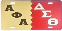 View Buying Options For The Alpha Phi Alpha + Delta Sigma Theta Split Mirror License Plate