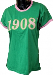 View Buying Options For The Buffalo Dallas Alpha Kappa Alpha 1908 Applique Ladies Ringer Tee