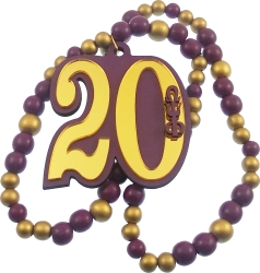 View Buying Options For The Omega Psi Phi Line #20 Mirror Wood Color Bead Tiki Necklace