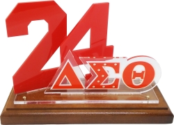 View Buying Options For The Delta Sigma Theta Line #24 Desktop Piece With Wooden Base