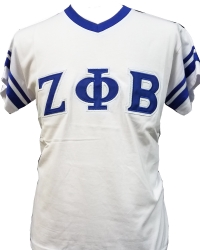 View Buying Options For The Buffalo Dallas Zeta Phi Beta Striped V-Neck T-Shirt