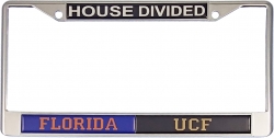 View Buying Options For The Florida + Central Florida House Divided Split License Plate Frame