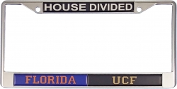 View Buying Options For The Florida + Central Florida (UCF) House Divided Split License Plate Frame