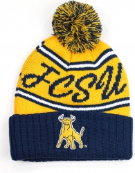 View Buying Options For The Big Boy Johnson C. Smith Golden Bulls S52 Mens Cuff Beanie Cap With Ball