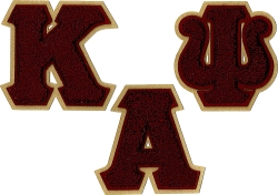 View Product Detials For The Kappa Alpha Psi® Chenille Letter Sew-On Patch Set