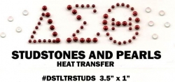 View Product Detials For The Delta Sigma Theta Letter Studstones & Pearls Heat Transfer