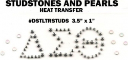 View Product Detials For The Delta Sigma Theta Letter Studstones & Pearls Heat Transfer