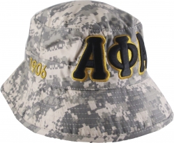 View Buying Options For The Alpha Phi Alpha Big Letter Mens Floppy Bucket Mesh Hat