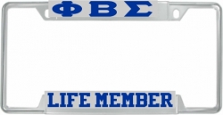 View Buying Options For The Phi Beta Sigma Life Member License Plate Frame