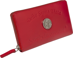 View Buying Options For The Delta Sigma Theta Ladies Embossed Soft Leather Wallet