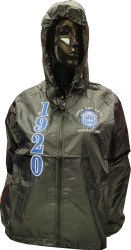 View Product Detials For The Buffalo Dallas Zeta Phi Beta Hooded Windbreaker Line Jacket