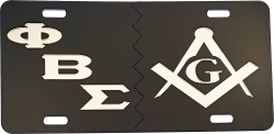 View Buying Options For The Phi Beta Sigma + Mason Split Mirror License Plate