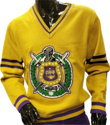 View Buying Options For The Buffalo Dallas Omega Psi Phi Chenille V-Neck Varsity Sweater