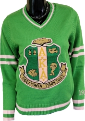 View Buying Options For The Buffalo Dallas Alpha Kappa Alpha Chenille V-Neck Varsity Sweater