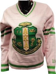 View Buying Options For The Buffalo Dallas Alpha Kappa Alpha Chenille V-Neck Varsity Sweater