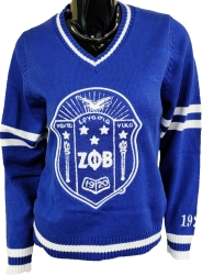 View Buying Options For The Buffalo Dallas Zeta Phi Beta Chenille V-Neck Varsity Sweater
