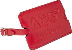 View Product Detials For The Delta Sigma Theta Leather Luggage ID Tag