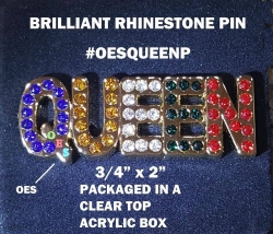 View Buying Options For The Eastern Star Queen Rhinestone Lapel Pin