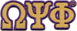 View Product Detials For The Omega Psi Phi Connected Greek Letter Patch