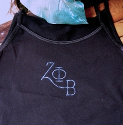 View Buying Options For The Zeta Phi Beta Small Fun Letters Rhinestone Heat Transfer