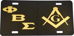 View Buying Options For The Phi Beta Sigma + Mason Split Mirror License Plate