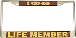 View Buying Options For The Iota Phi Theta Life Member Domed License Plate Frame