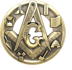 View Buying Options For The Masonic Deluxe Brass Car Emblem