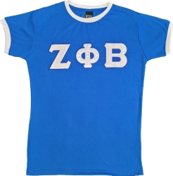 View Product Detials For The Zeta Phi Beta Ladies Ringer Tee