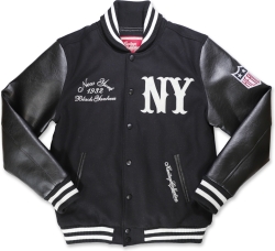 View Buying Options For The Big Boy New York Black Yankees NLBM Heritage Collection Mens Wool Jacket