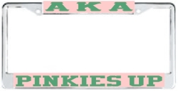 View Buying Options For The Alpha Kappa Alpha Pinkies Up License Plate Frame