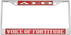 View Buying Options For The Delta Sigma Theta Voice Of Fortitude License Plate Frame