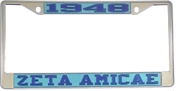 View Buying Options For The Zeta Phi Beta 1948 Zeta Amicae License Plate Frame