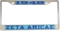 View Product Detials For The Zeta Phi Beta 1948 Zeta Amicae License Plate Frame