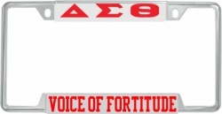 View Buying Options For The Delta Sigma Theta Voice of Fortitude License Plate Frame