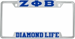 View Buying Options For The Zeta Phi Beta Diamond Life License Plate Frame