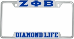 View Buying Options For The Zeta Phi Beta Diamond Life License Plate Frame