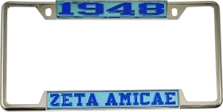 View Buying Options For The Zeta Phi Beta 1948 Zeta Amicae License Plate Frame