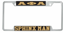 View Buying Options For The Alpha Phi Alpha Sphinx Man License Plate Frame